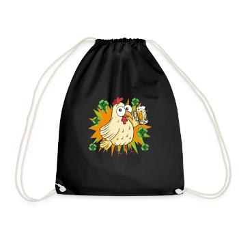 Poulet de la Saint-Patrick - Sac de sport léger - noir - Devant