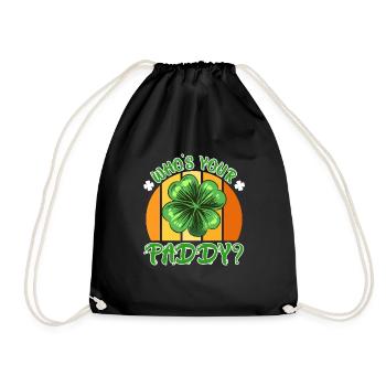 Qui est votre Paddy? Clover Saint-Patrick - Sac de sport léger - noir - Devant