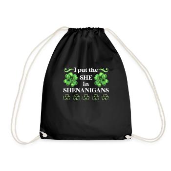 J’ai mis le She in Shenanigans St Patrick’s Day - Sac de sport léger - noir - Devant