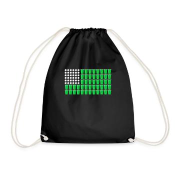 USA College Party Game Spring Break Beer Pong - Sac de sport léger - noir - Devant