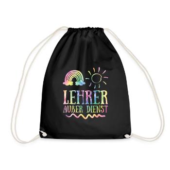 Teacher off duty teacher School holiday teacher - Drawstring Bag - black - Front