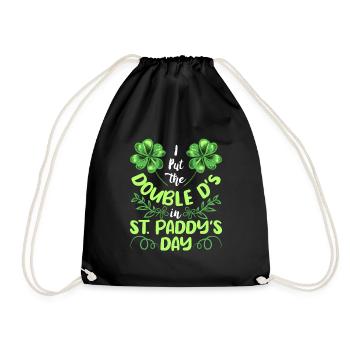 I put the double D's in St. Paddys Day - Turnbeutel - Schwarz - Vorne