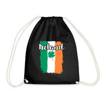 Ireland Shamrock St. Patrick's Day - Drawstring Bag - black - Front
