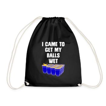 Beer Pong I came to get my balls wet Bier Pong - Drawstring Bag - black - Front