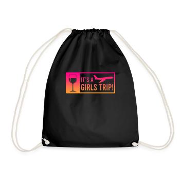 Girls' Strip It's a Girls Trip Holiday Spring Break - Drawstring Bag - black - Front