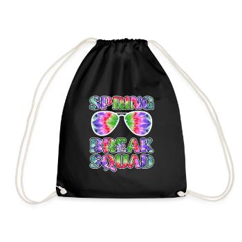 Spring Break Squad Summer Holidays Spring Break - Drawstring Bag - black - Front