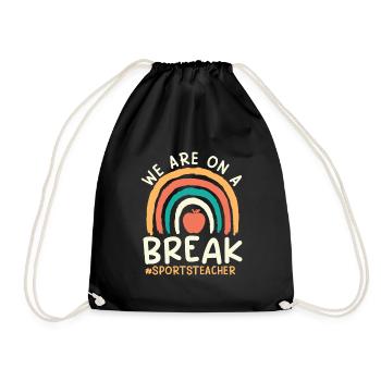 Physical Education Teacher Teacher off duty Sports Teacher - Drawstring Bag - black - Front