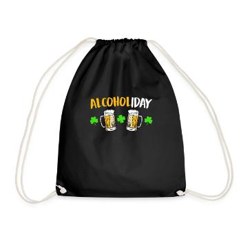 Alcoholiday St. Patricks Day - Turnbeutel - Schwarz - Vorne