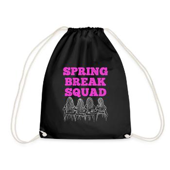 Spring Break Squad Summer Holidays Spring Break - Drawstring Bag - black - Front