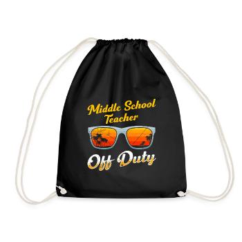 Professeur de classe de collège en congé Professeur de vacances - Sac de sport léger - noir - Devant