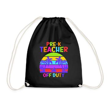 Preschool Kindergarten Teacher off duty teacher - Drawstring Bag - black - Front