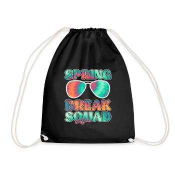 Spring Break Squad Summer Holidays Spring Break - Drawstring Bag - black - Front
