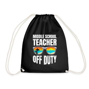 Professeur de classe de collège en congé Professeur de vacances - Sac de sport léger - noir - Devant