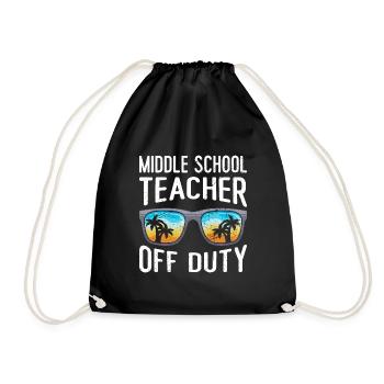 Professeur de classe de collège en congé Professeur de vacances - Sac de sport léger - noir - Devant