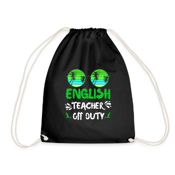 Holidays English Teachers Out of Service English Teachers - Drawstring Bag - black - Front