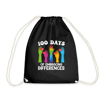 100 jours de diversité et d’inclusion solidaire - Sac de sport léger - noir - Devant