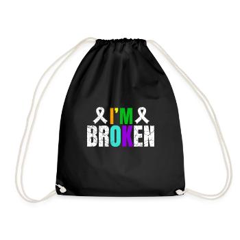 Mental Health I'm Ok Self-Esteem Awareness - Drawstring Bag - black - Front