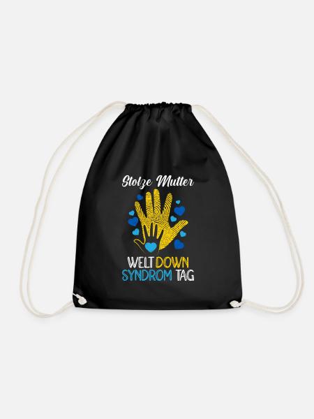 Stolze Mutter Awareness Welt Down Syndrom - Turnbeutel - Schwarz