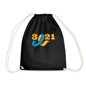 Boucle de sensibilisation au syndrome de Down extra - Sac de sport léger - noir - Devant