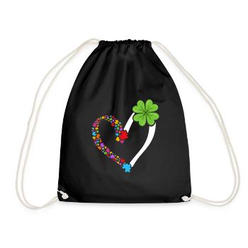 Autism Neurodiversity Kindness - Drawstring Bag - black - Front