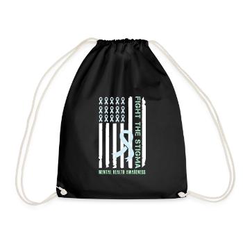 Mental Health Fight the Stigma Mental - Drawstring Bag - black - Front