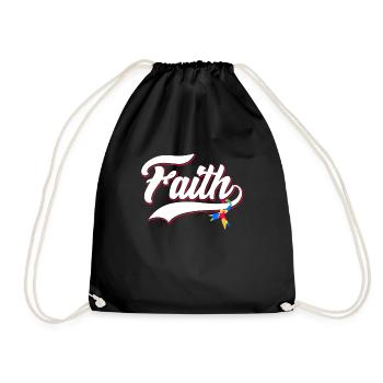 Autism Faith Consciousness Autistic - Drawstring Bag - black - Front