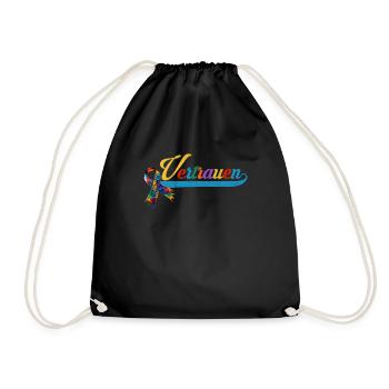 Autistic children Trust and justice - Drawstring Bag - black - Front