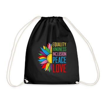 Inclusion Égalité Bienveillance Acceptation - Sac de sport léger - noir - Devant