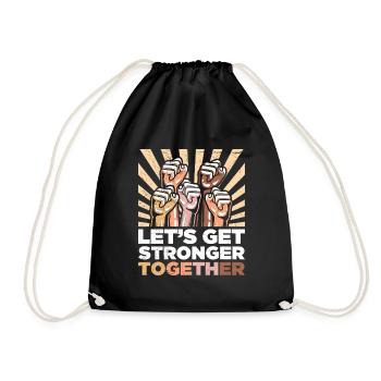 Inclusion Ensemble Forte compassion Diversité - Sac de sport léger - noir - Devant