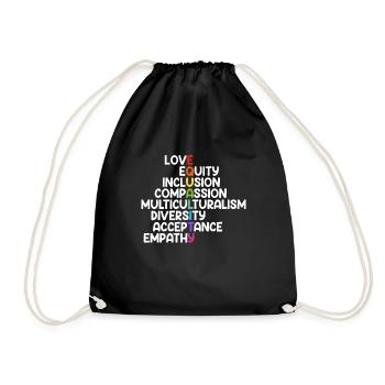 Inclusion Compassion Personnes handicapées - Sac de sport léger - noir - Devant