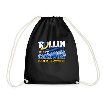Down Syndrome Rollin avec mes Chromies - Sac de sport léger - noir - Devant