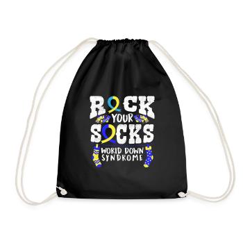 Down Syndrome Rock your Socks Awareness - Sac de sport léger - noir - Devant