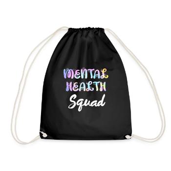 Mental Health Awareness Diversity - Drawstring Bag - black - Front