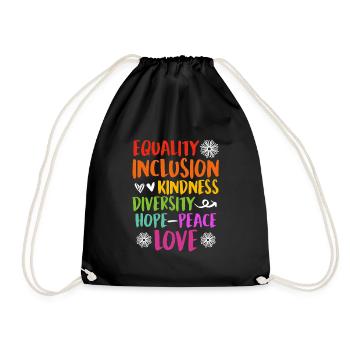 Inclusion handicap acceptation et sensibilisation - Sac de sport léger - noir - Devant