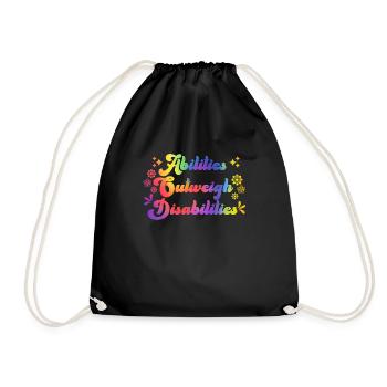 Solidarité handicap Compassion et acceptation - Sac de sport léger - noir - Devant