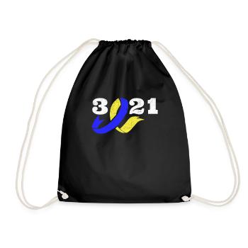 Boucle de sensibilisation au syndrome de Down extra - Sac de sport léger - noir - Devant