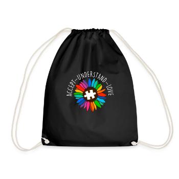 Autism Diversity Autistic Consciousness - Drawstring Bag - black - Front