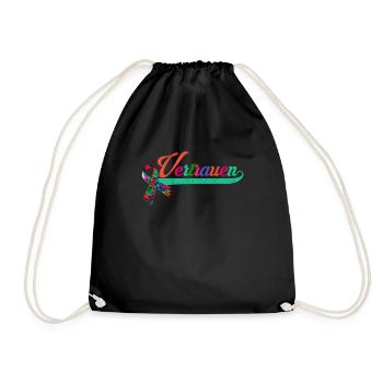 Autistic Awareness Neurodiversity Autism - Drawstring Bag - black - Front