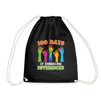 100 jours de diversité et d’inclusion solidaire - Sac de sport léger - noir - Devant