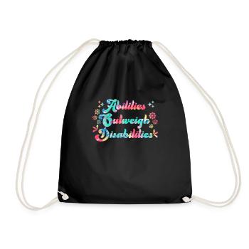 Solidarité handicap Compassion et acceptation - Sac de sport léger - noir - Devant