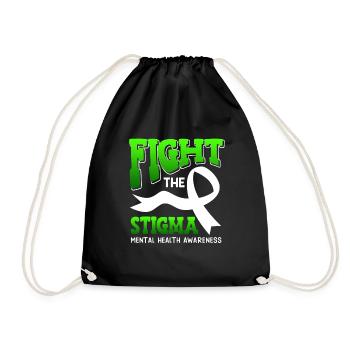 Mental Health Fight the Stigma - Drawstring Bag - black - Front