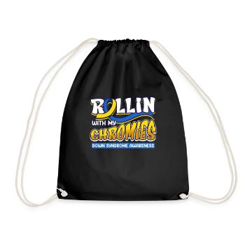 Down Syndrome Rollin avec mes Chromies - Sac de sport léger - noir - Devant
