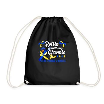 Down Syndrome Rollin avec ma Chromie Awareness - Sac de sport léger - noir - Devant