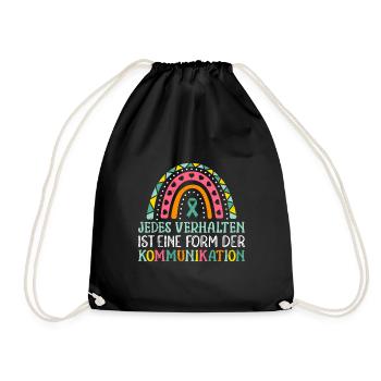 Autism Awareness and Solidarity - Drawstring Bag - black - Front