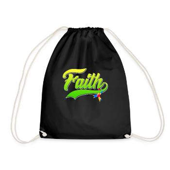 Autism Faith Consciousness Autistic - Drawstring Bag - black - Front