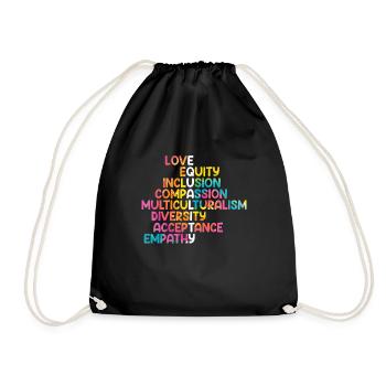 Inclusion Compassion Personnes handicapées - Sac de sport léger - noir - Devant