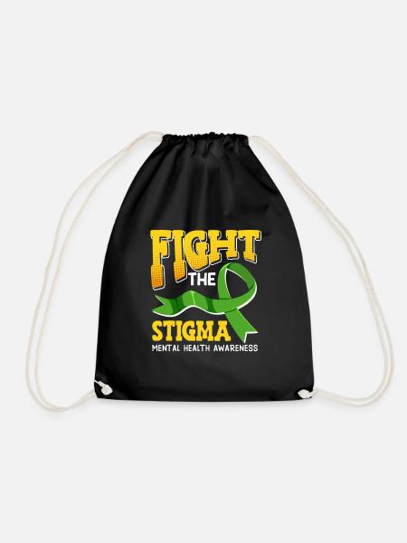 Mentale Gesundheit Fight the Stigma - Turnbeutel - Schwarz