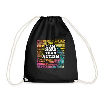 Autism Awareness Solidarity and Awareness - Drawstring Bag - black - Front