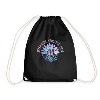 Inclusion Accepter Comprendre Amour handicap - Sac de sport léger - noir - Devant