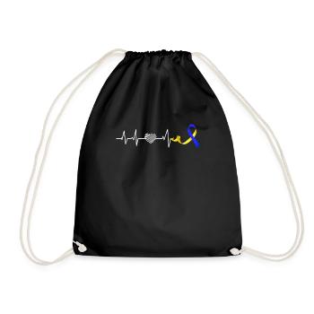 Boucle de sensibilisation au syndrome de Down extra - Sac de sport léger - noir - Devant